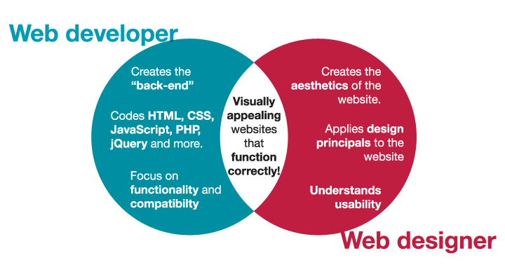 Web developer vs. web designer