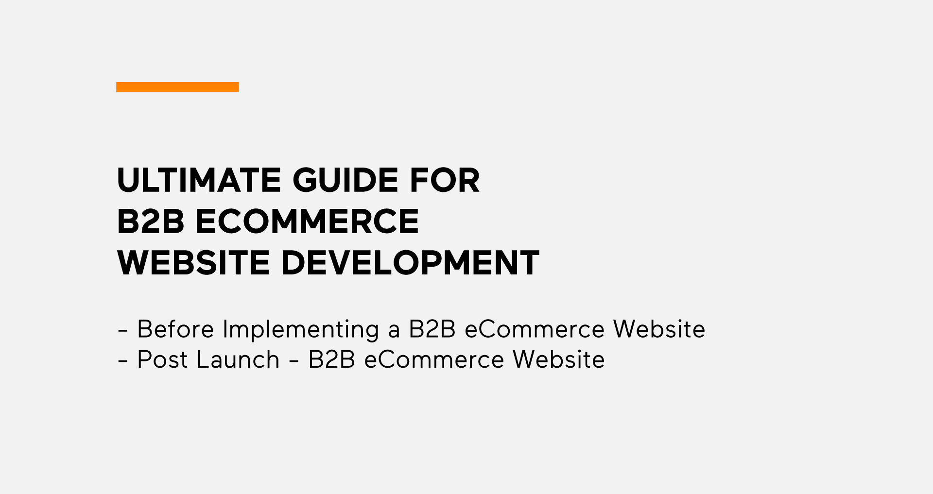 Ultimate Guide for B2B eCommerce Website Development