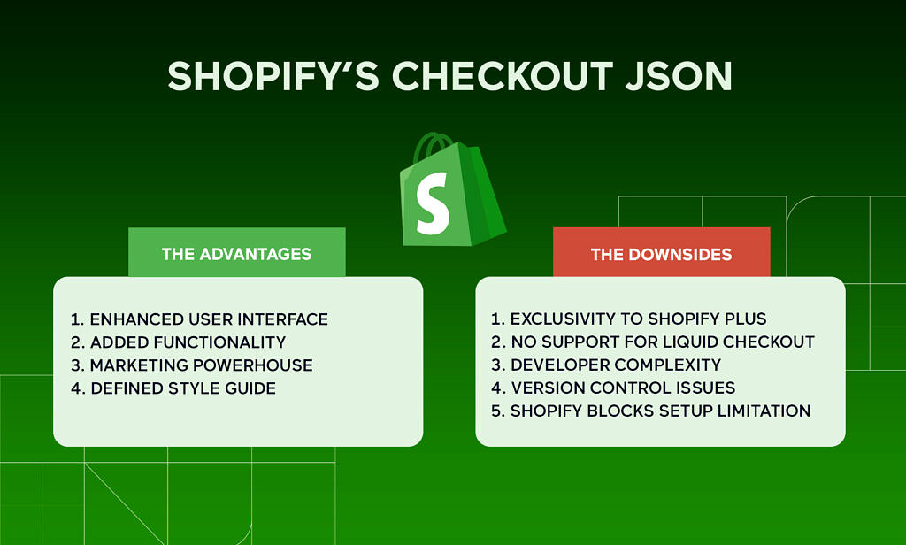 Shopify Checkout JSON pros and cons