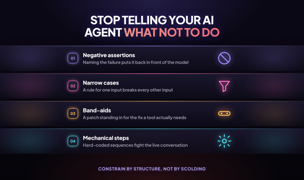 Stop Telling Your AI Agent What Not To Do